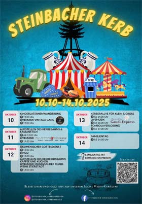 Steinbacher Kerb 2025 - Steinbacher Kerbegesellschaft - 2025 Plakatmotiv